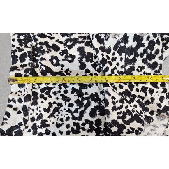 J. Crew Womens 6 Black Cream Linen Blend Printed Scalloped Shorts‎ - Picture 6 of 10